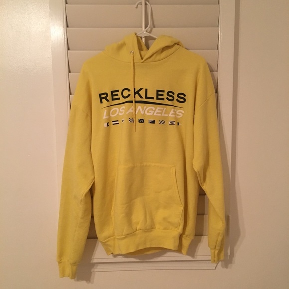yellow young and reckless hoodie